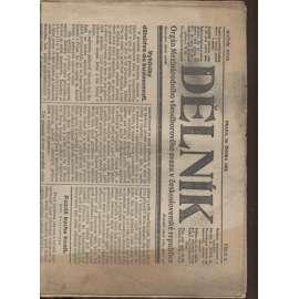 Dělník (10.2.1923) - 1. republika, staré noviny (ročník 27.) Orgán Mezinárodního všeodborového svazu v československé republice (odbory)