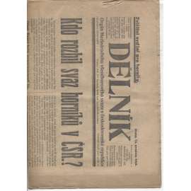 Dělník (12.12.1923) - 1. republika, staré noviny. Orgán Mezinárodního všeodborového svazu v československé republice (odbory)