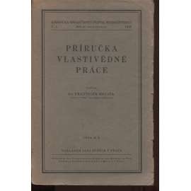 Příručka vlastivědné práce - František Roubík [Obsah: okruhy témat pro místní historiky, historická vlastivěda, místopis, topografie, pomocné vědy historické, archivy, prameny, muzea, knihovny, edice, mapy, správa, památky, národopis]