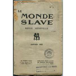 Le Monde slave, roč. 2, 1925, č. 1 [slavistika; časopis; Slované]