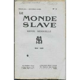 Le Monde slave, roč. 2, 1925, č. 5 [slavistika; časopis; Slované]