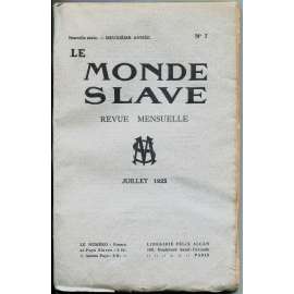 Le Monde slave, roč. 2, 1925, č. 7 [slavistika; časopis; Slované]