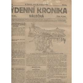 Týdenní kronika válečná (10.1.1918) - staré noviny, I. světová válka