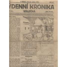 Týdenní kronika válečná (31.1.1918) - staré noviny, I. světová válka