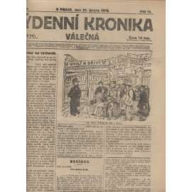 Týdenní kronika válečná (21.2.1918) - staré noviny, I. světová válka