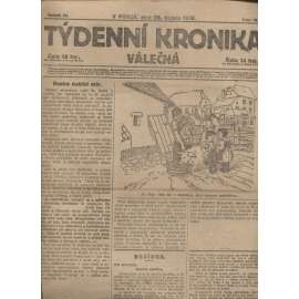 Týdenní kronika válečná (28.2.1918) - staré noviny, I. světová válka