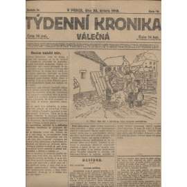 Týdenní kronika válečná (28.2.1918) - staré noviny, I. světová válka