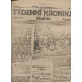 Týdenní kronika válečná (7.3.1918) - staré noviny, I. světová válka