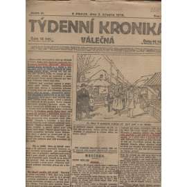 Týdenní kronika válečná (7.3.1918) - staré noviny, I. světová válka