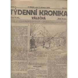 Týdenní kronika válečná (7.3.1918) - staré noviny, I. světová válka