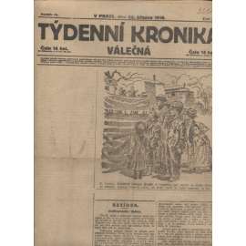 Týdenní kronika válečná (28.3.1918) - staré noviny, I. světová válka