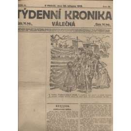 Týdenní kronika válečná (28.3.1918) - staré noviny, I. světová válka