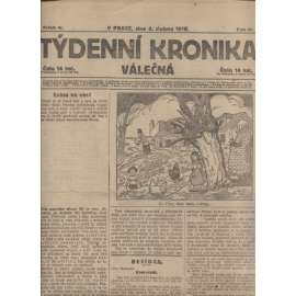 Týdenní kronika válečná (4.4.1918) - staré noviny, I. světová válka