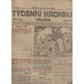 Týdenní kronika válečná (4.4.1918) - staré noviny, I. světová válka