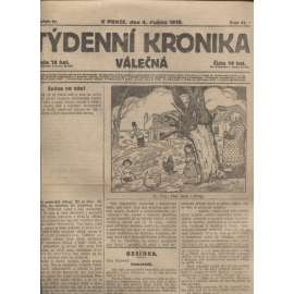 Týdenní kronika válečná (4.4.1918) - staré noviny, I. světová válka