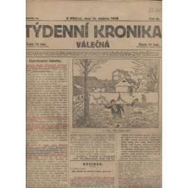 Týdenní kronika válečná (11.4.1918) - staré noviny, I. světová válka