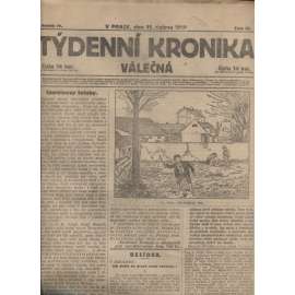 Týdenní kronika válečná (11.4.1918) - staré noviny, I. světová válka