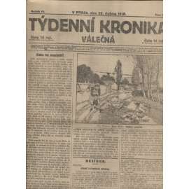 Týdenní kronika válečná (25.4.1918) - staré noviny, I. světová válka