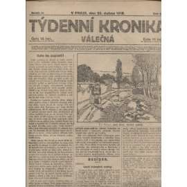 Týdenní kronika válečná (25.4.1918) - staré noviny, I. světová válka