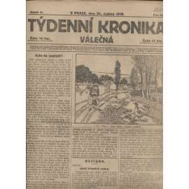 Týdenní kronika válečná (25.4.1918) - staré noviny, I. světová válka