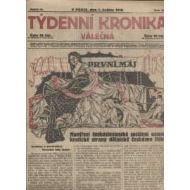 Týdenní kronika válečná (1.5.1918) - staré noviny, I. světová válka