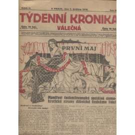 Týdenní kronika válečná (1.5.1918) - staré noviny, I. světová válka