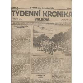 Týdenní kronika válečná (16.5.1918) - staré noviny, I. světová válka