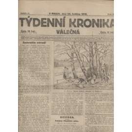 Týdenní kronika válečná (23.5.1918) - staré noviny, I. světová válka