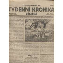 Týdenní kronika válečná (30.5.1918) - staré noviny, I. světová válka