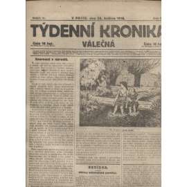 Týdenní kronika válečná (30.5.1918) - staré noviny, I. světová válka