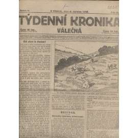 Týdenní kronika válečná (13.6.1918) - staré noviny, I. světová válka