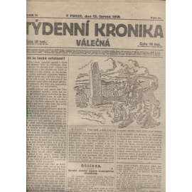 Týdenní kronika válečná (13.6.1918) - staré noviny, I. světová válka