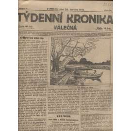 Týdenní kronika válečná (20.6.1918) - staré noviny, I. světová válka