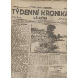 Týdenní kronika válečná (27.6.1918) - staré noviny, I. světová válka