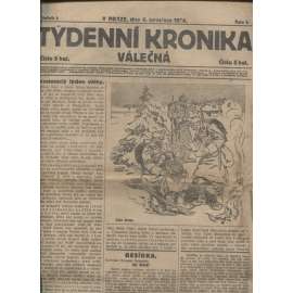 Týdenní kronika válečná (4.12.1914) - staré noviny, I. světová válka (pošk.)