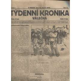 Týdenní kronika válečná (12.2.1915) - staré noviny, I. světová válka