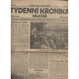 Týdenní kronika válečná (9.4.1915) - staré noviny, I. světová válka