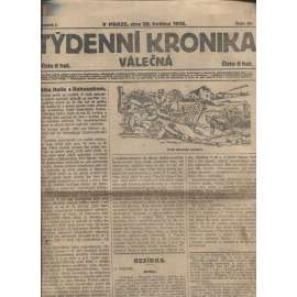 Týdenní kronika válečná (28.5.1915) - staré noviny, I. světová válka