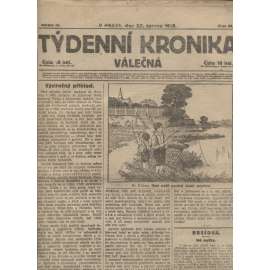 Týdenní kronika válečná (27.6.1918) - staré noviny, I. světová válka