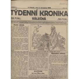 Týdenní kronika válečná (4.7.1918) - staré noviny, I. světová válka