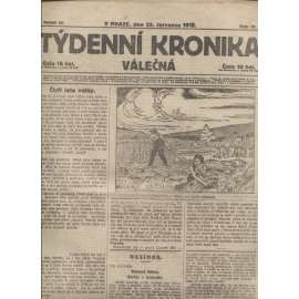 Týdenní kronika válečná (25.7.1918) - staré noviny, I. světová válka