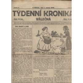 Týdenní kronika válečná (1.8.1918) - staré noviny, I. světová válka