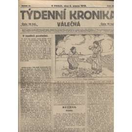 Týdenní kronika válečná (8.8.1918) - staré noviny, I. světová válka