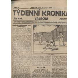 Týdenní kronika válečná (29.8.1918) - staré noviny, I. světová válka