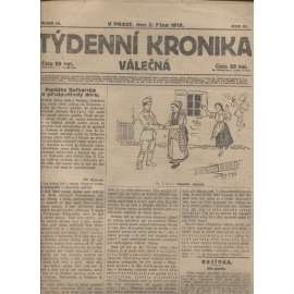 Týdenní kronika válečná (3.10.1918) - staré noviny, I. světová válka