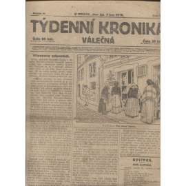 Týdenní kronika válečná (24.10.1918) - staré noviny, I. světová válka