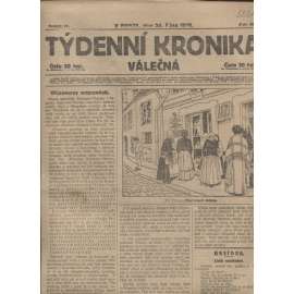 Týdenní kronika válečná (24.10.1918) - staré noviny, I. světová válka