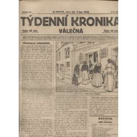 Týdenní kronika válečná (24.10.1918) - staré noviny, I. světová válka