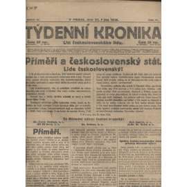 Týdenní kronika (31.10.1918) - staré noviny, I. světová válka