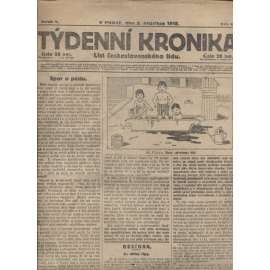 Týdenní kronika (5.12.1918) - staré noviny, 1. republika, I. světová válka